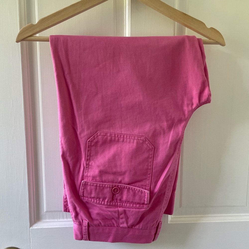 Pink Wide Leg Cropped Pant